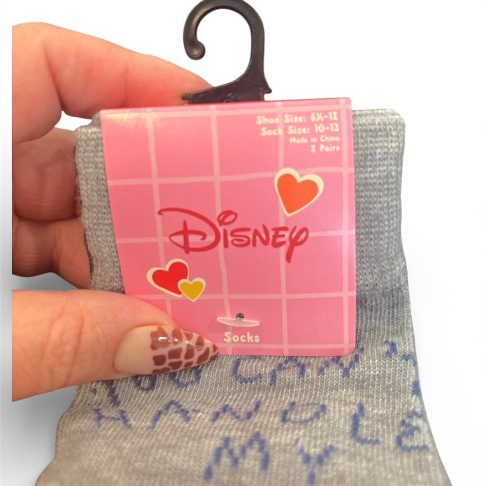 Disney’s Stitch Love Graphic Socks 2pk, NEW - Picture 2 of 6
